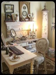 Wow This Just Inspired Me To Renew My Home Office Space This Just Goes To Show That Modern Necessi Shabby Chic Office Chic Office Space Shabby Chic Furniture