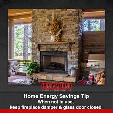 Energy Savings Tip When Your Fireplace Is Not In Use Make Sure The Damper Is Closed Tight And Keep Glass Doors Clos Glass Door Energy Saving Tips Fireplace