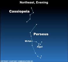 Cassiopeia And Perseus In Northeast On Autumn Evenings