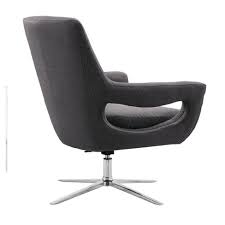Homefun upholstered swivel accent chair for living room height adjustable vanity chair modern curved back leisures chairs for bedroom comfy linen fabric. Armen Living Quinn Contemporary Adjustable Swivel Accent Chair Gray Target