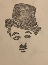 My humble attempt to sketch the comic hero of silent films . #chaplin