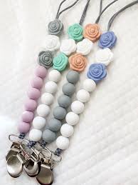 Silicone Pacifier Clip Flower Pacifier Clip Silicone Etsy Pacifier Clip Baby Pacifier Holder Pacifier Holder