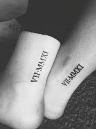 Roman Numeral Couple Tattoos Ideas On Media Democracy Cute Ankle Tattoos Friend Tattoos Best Friend Tattoos