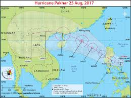 Tropical Storm Pakhar Path Map Updates Pakhar Track Map