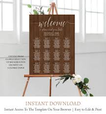 Diy Wedding Seating Chart Template C1