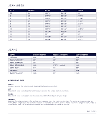 62 Perspicuous Mens Jeans Size Chart Height