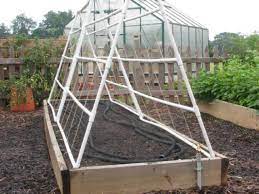 One foot should be on the inside, one on the outside of the frame all. How To Build A Pvc Trellis How Tos Diy