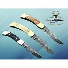 It works great for all types of knife handle projects, especially folding knives, fixed blades and various inlay designs. 3 Pieces Lever Lock Folding Damascus Steel Knife Includes White Camel Bone Black Bull Horn And