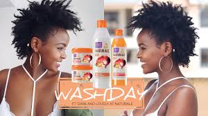 Natural Hair Wash Routine Ft Dark And Lovely Au Naturale Youtube