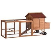 Gallinero de Madera Maciza de Lujo con Ruedas, Gallinero Ecológico para  Exteriores para Animales Pequeños y Mascotas
