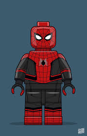 Flicksbricks Spiderman Custom Lego Art Marvel Far From Home Movie 11x17 Poster Minifig Art Print By Atomt Lego Spiderman Lego Poster Lego Wallpaper
