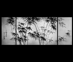 Black And White Bamboo Tree Wall Painting Bamboo Painting Canvas Art Asian Bamboo Art Modern Wall Art Decor Japanese Wall Art Wall Art Pictures Modern Art Prints