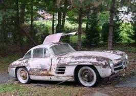 1955 Mercedes Gullwing 300sl In Need Of Some Tlc Abandoned Cars Barn Find Cars Super Cars