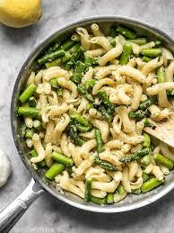 Lemon Garlic Asparagus Pasta Recipe Budget Bytes Recipe Asparagus Pasta Recipes Asparagus Pasta Vegetarian Recipes