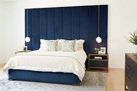 Upholstered Headboards Comfort Peasant In 2021 Blue Bedroom Decor Navy Blue Bedrooms Navy Blue Bedroom Decor