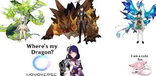 UPDATED) Nahida have.. whatever the hell that eldritch abomination looking  dragon... : r/Genshin_Memepact