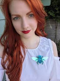 Scarab Beetle Brooch Jade/teal, Part magnetic fastening (featuring in