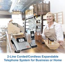 Buy At T Tl86103 2 Line Corded Cordless For Small Business With Answering Machine 2 Mailboxes Connect To Cell Caller Id Announcer Intercom Line Power Long Range Expandable To 12 Handsets Online In Turkey B00li8q7wi
