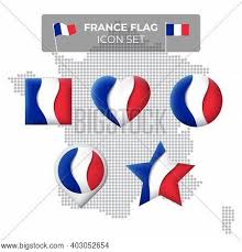 The euro is the official currency and la marseillaise is the national anthem. France Flag Icons Set Vector Photo Free Trial Bigstock