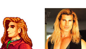 # man # spice # popkey # fabio # manlonzani. Why Does Elliot From Stardew Valley Look So Much Like Fabio 9gag