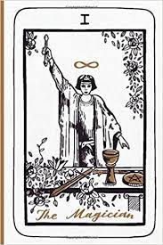 The magician card in tarot symbolizes male power of creation through willpower and desire. The Magician Tarot Card Journal Major Arcana Tarot Card Notebook Publishing D J 9798639876158 Amazon Com Books