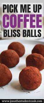 Pick Me Up Coffee Bliss Balls Recipe Food Processor Recipes Easy Snack Recipes Easy Snacks