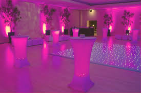 Hurlingham Club White Starlit Dance Floor Wall Uplighters In Fuchsia Illuminated Poseur Tables By Www Stressf Unconventional Wedding Poseur Wall Uplighters
