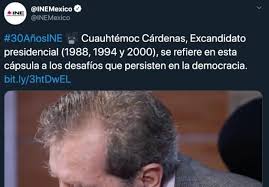 Cuauhtémoc cárdenas solórzano lázaro ( born may 1, 1934 in mexico city) is a mexican politician. Confunde Ine A Porfirio Munoz Ledo Con Cuauhtemoc Cardenas
