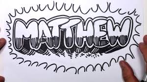 How to draw cool block letters. How To Draw Graffiti Letters Write Matthew In Bubble Letters Mat Youtube