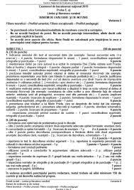 Tot marți vor putea fi depuse contestaţiile între orele 12 00 şi 16 00. Barem Bac RomanÄ 2019 Sesiunea ToamnÄ Cum Se RezolvÄ Subiectele Èi NotÄ Antena 1