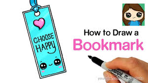 How To Draw A Bookmark Easy Cute Back To School Supplies Youtube Cute School Supplies Cute Drawings Bookmarks Kids
