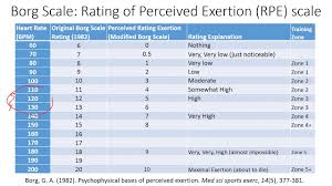 borg rating of perceived exertion rpe scale application example