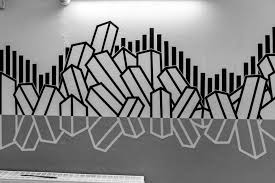 Tape Art Created By Tape Over International Tape Art Crew Tape Wall Art Tape Art Art Block