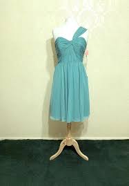 Aqua green color swatch sample. Aqua Dress Gown Semi Formal Pink Draped Prom One Shou Gem