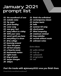 Vote for your favorite movies, see a list of upcoming new movies, get calendars and wallpapers. Jamuary 2021 Prompt List Finish One Track Per Day Synthesizers