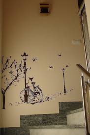 Lackieren Und Dekorieren Treppen Dekorieren Sie Ih Stenciled Wall Decor Wall Painting Tree Design On Wall