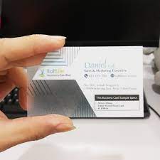 Printenbind.nl is the place to go! Transparent Name Card Printing 400gsm All Design Solution