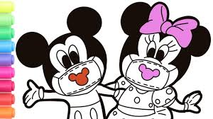 I have so many more lessons to upload so stay tuned in for those. How To Draw Minnie Mickey Mouse Wearing Mask Easy Step By Step Color Mickey Mouse Drawing Easy Mickey Mouse Crafts Mickey Mouse