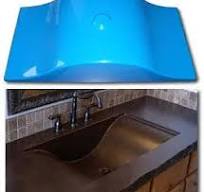 Concrete Sink Mold SDP-25 Wave Lavatory Drain (29"x14.25"x6.75")