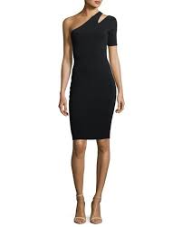 Milly Sliced One Shoulder Sheath Dress In Black Modesens Sleeveless Bodycon Dress Fashion Dresses