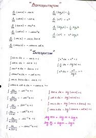 Z e xdx= e +c 4. What Is The Formula Sheet Of Differentiation And Integration All Formulas Quora