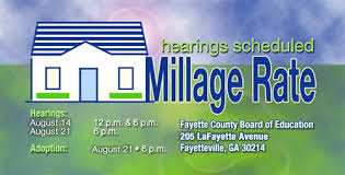 Fayette County Board Of Education Announcing Proposed Property Tax Increase Over Rollback Millage Rate