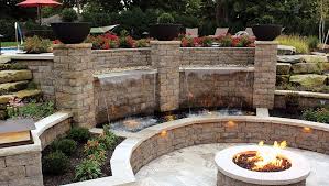 For quick installation and convenient operating, the water fountain includes all necessary parts and a pump. Allan Block Fire Pits Water Fountains Planters Straight And Curved Walls Are All Elements That Can Be Easily Incorporated Into Your Design With Allan Block Facebook