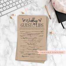 How to create your wedding guest list. Wedding Mad Libs For Guests To Fill Out Emmaline Bride