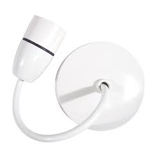 Chandelier chic ceiling light pendant shade crystal droplet fitting easy fit new. Lg1735 Fl 6t2 Pre Wired T2 Ceiling Rose Lampholder 6 Flex Bayonet Fitting White Selectric Uk