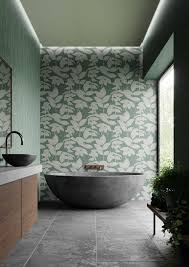 Papier peint intissé nouka coloris gris perle. Couleur Vert De Gris 18 Idees Pour L Adopter En Decoration