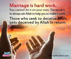 Marriage is all about hard work. 50 Best Islamic Quotes About Marriage Marriage Quotes Islamic Quotes Muslim Couple Quotes