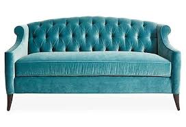 Canape Velours Bleu Ev Icin Dekor Koltuklar