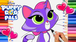 On august 12, 2019 september 6, 2019 by coloring.rocks! Puppy Dog Pals Hissy Coloring Page Puppy Dog Pals Coloring Book Draw And Color Hissy Rolly Bingo Youtube