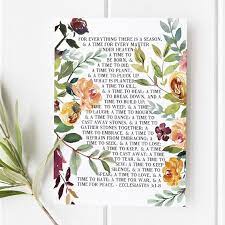 In this video we explain the literary art of ecclesiastes 3. Ecclesiastes 3 1 8 For Everything There Is A Season Etsy In 2021 Bible Verse Wall Art Ecclesiastes 3 1 8 Bible Verse Prints